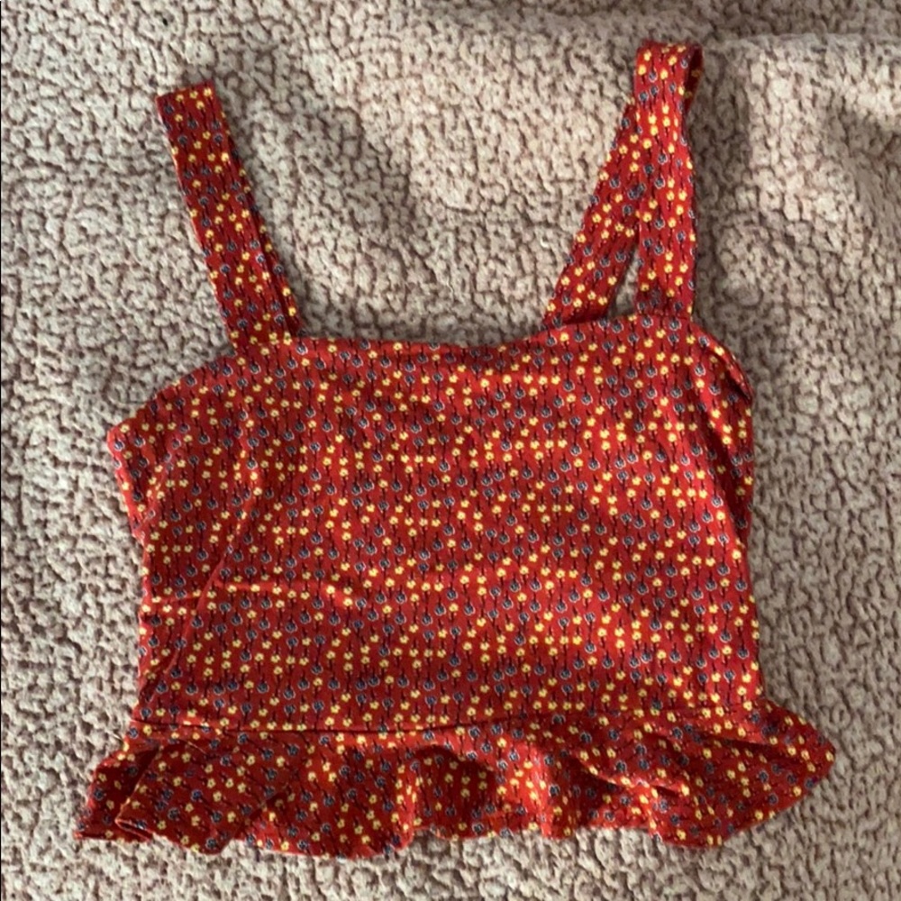 Red Flower Forever 21 Tank Top